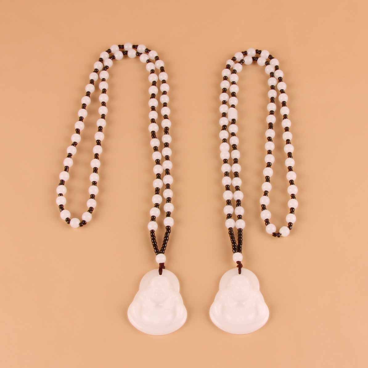 Long Rope Bead Guanyin Buddha Necklace - Image 2