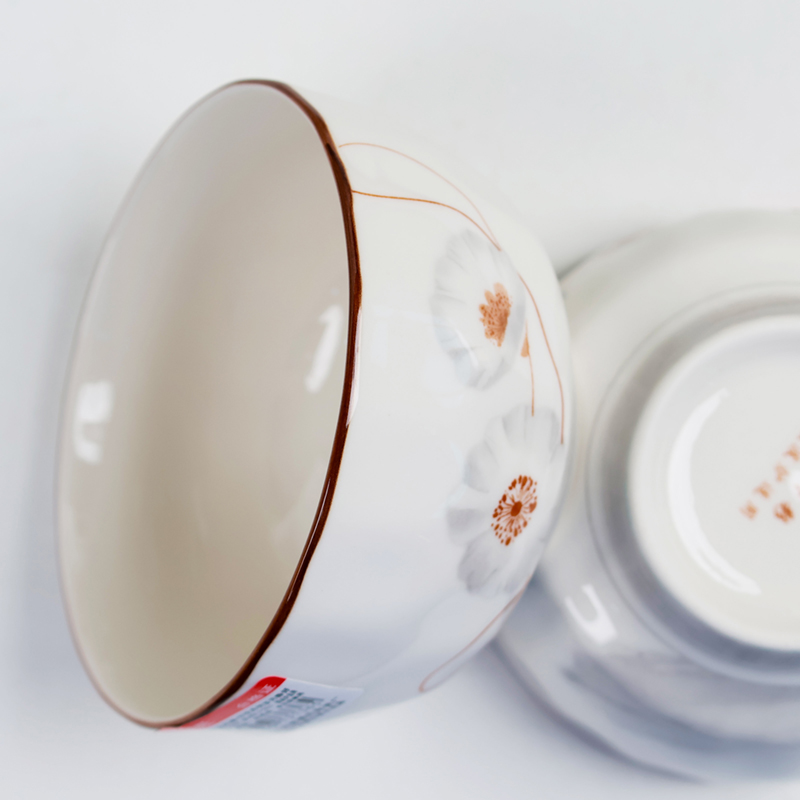 Printed 4.65-inch diamond bowl (first-class product, random pattern)