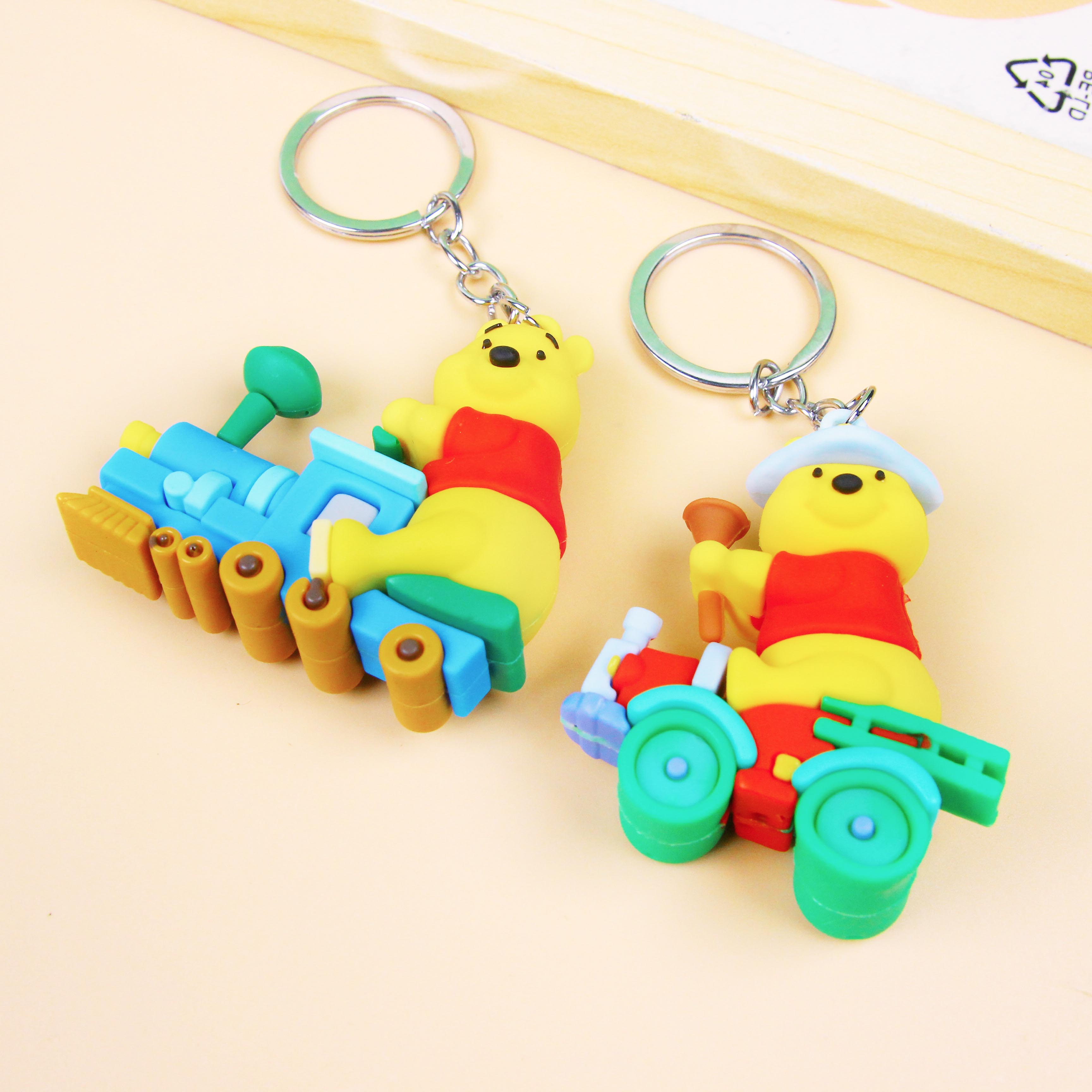 Large Winnie Construction Vehicle Series Keychain