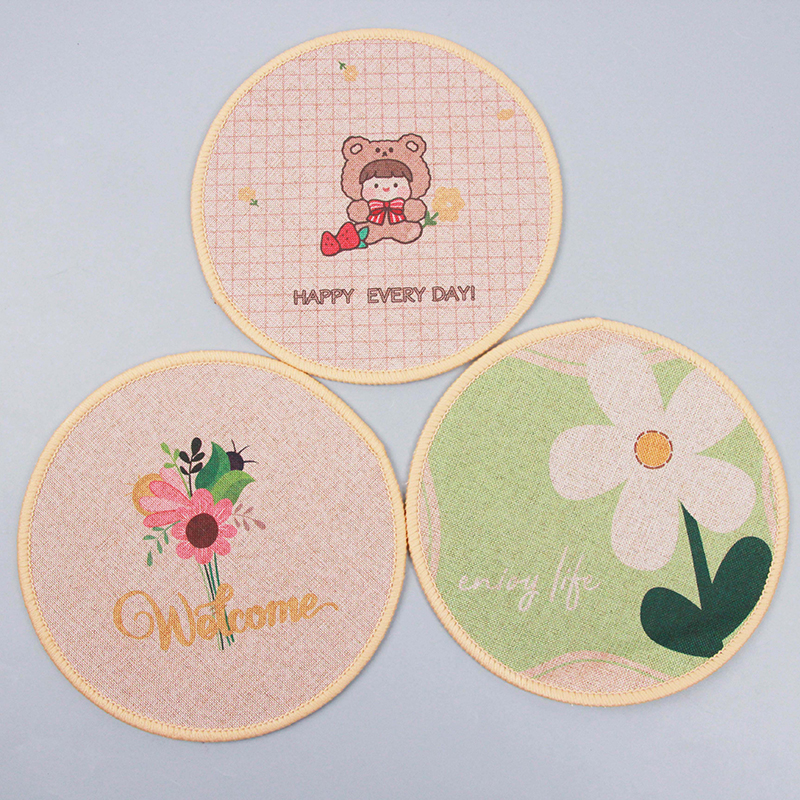 20*20 fine linen round placemat (heat insulation mat)