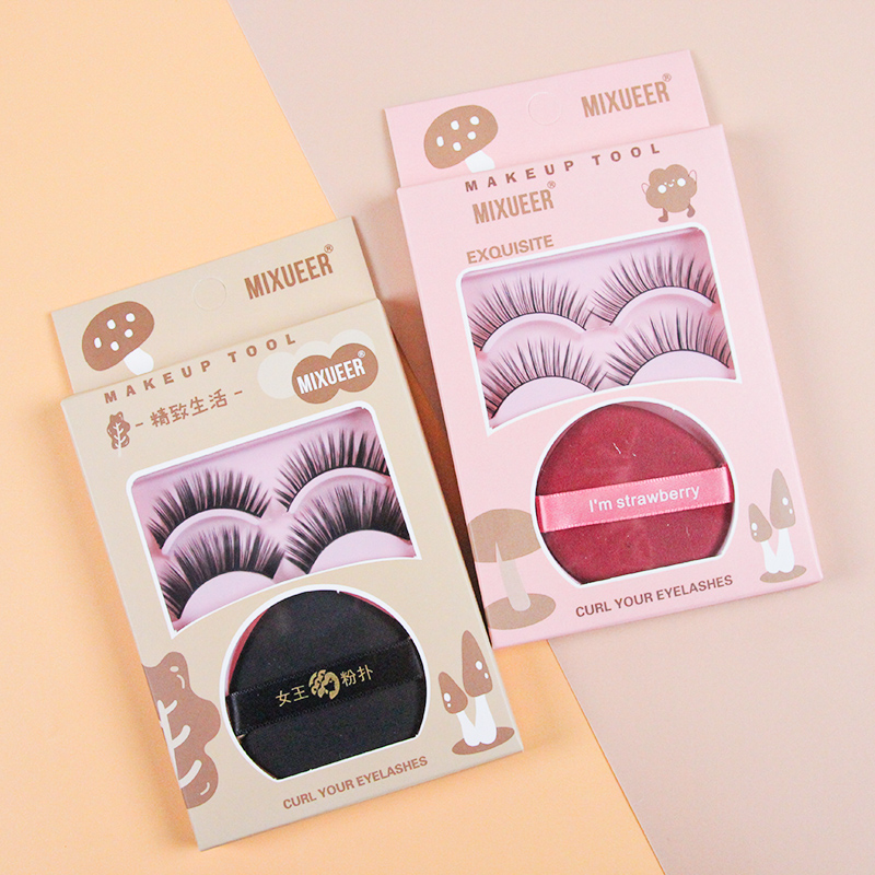 Ym-018 False Eyelashes + Cushion Foundation Combo (2 Pairs)