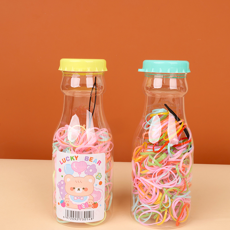 Bottled Hair Bun Maker Elastic Unbreakable Hair Ties (Color)