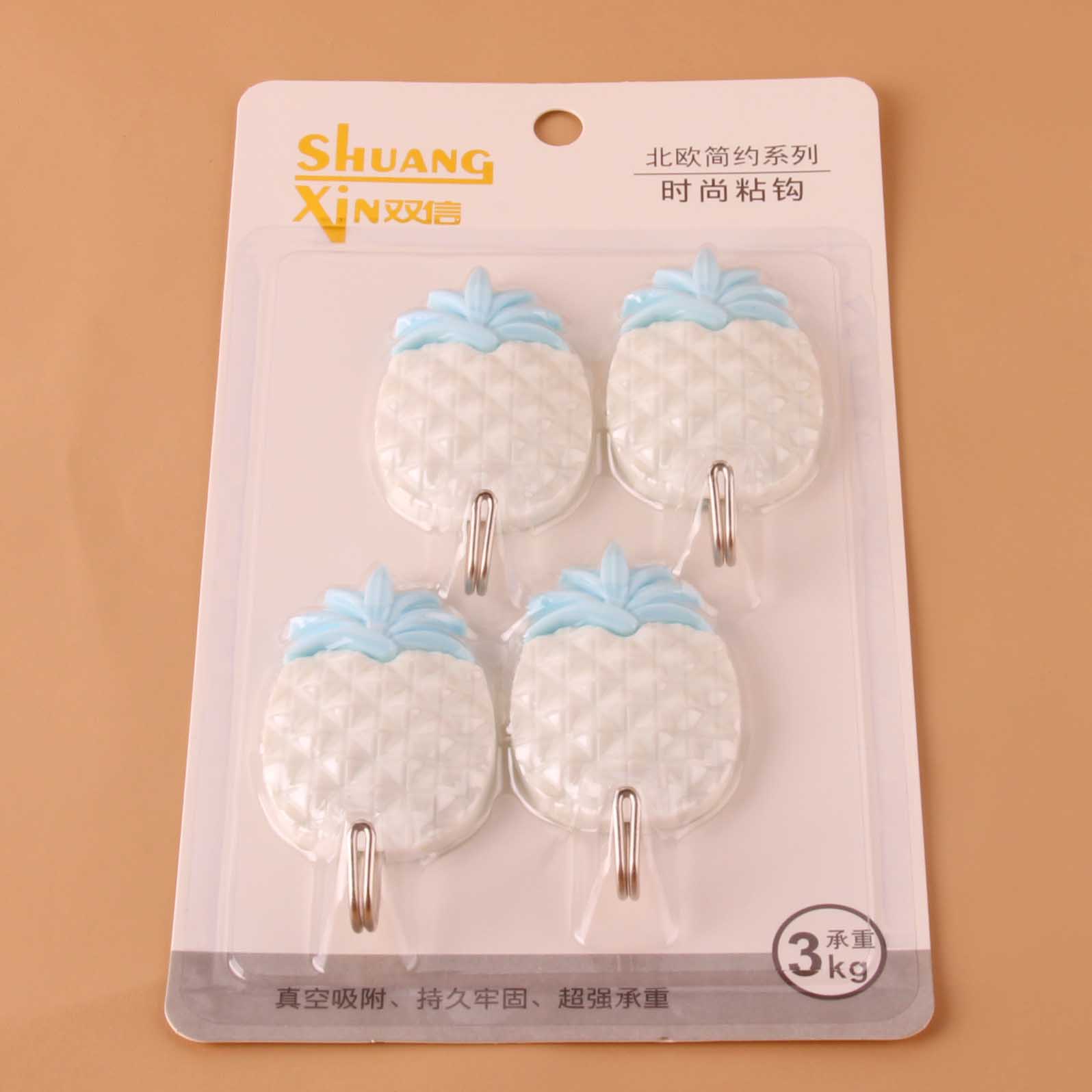 Shuangxin Four Pineapple Adhesive Hooks (419)