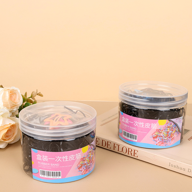 Heshun boxed disposable rubber band (black)