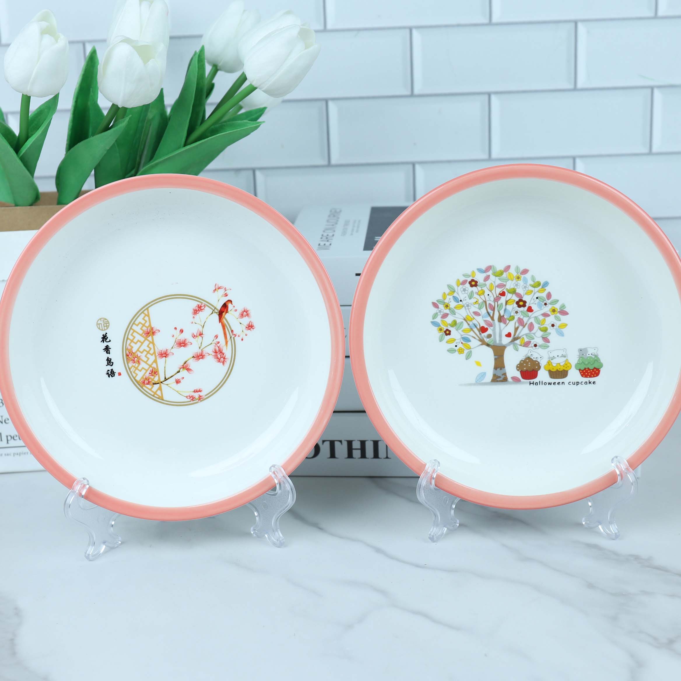 Printed 7-inch sweetheart plate (random pattern) - Image 2