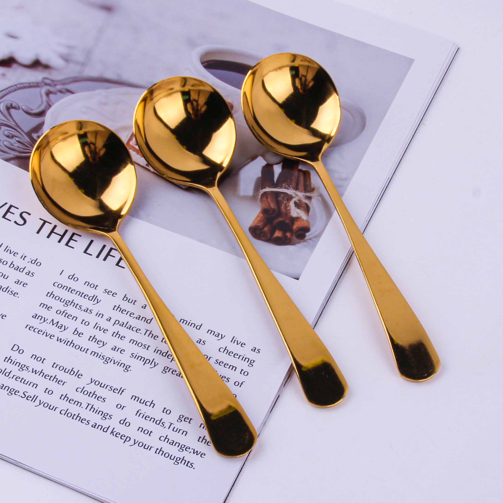 410 Stainless Steel Spoon (Gold)