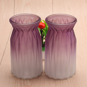 Colored Paper Frosted Flower Vase