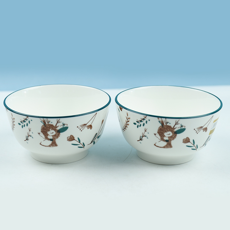 Printed 5-Inch Salad Bowl (Deer) - Image 2