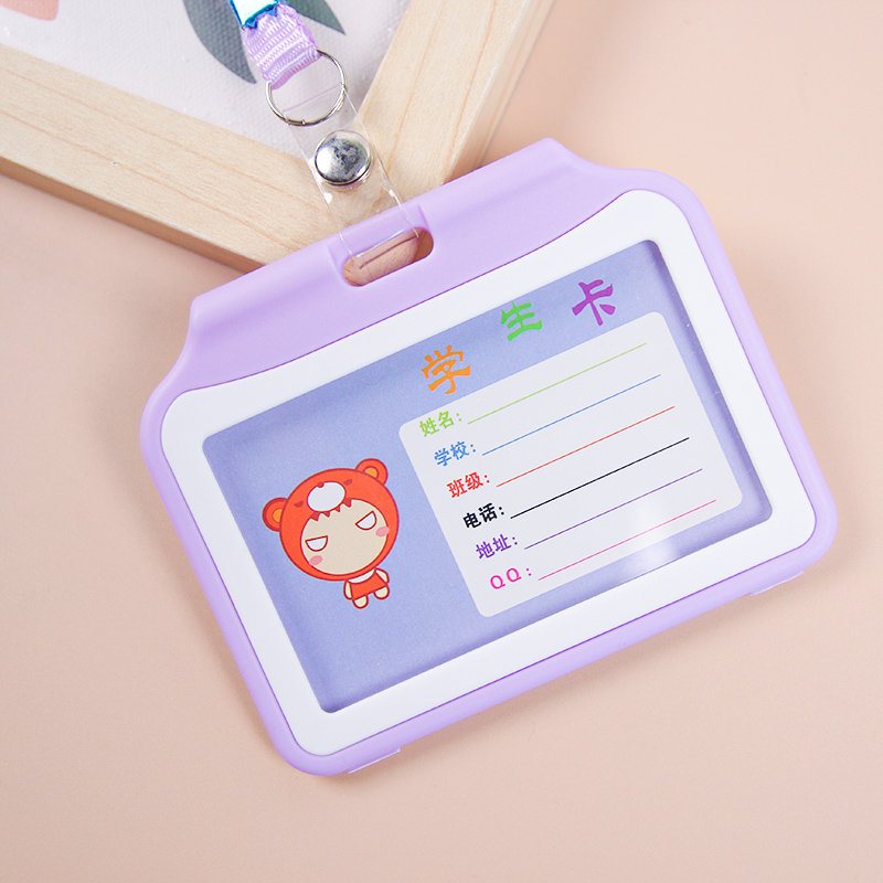 1.0 Ví đựng thẻ có dây đeo dài hai màu (ngang)