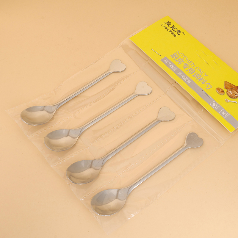6710 crown rabbit heart-shaped seasoning spoon (card pack 4)