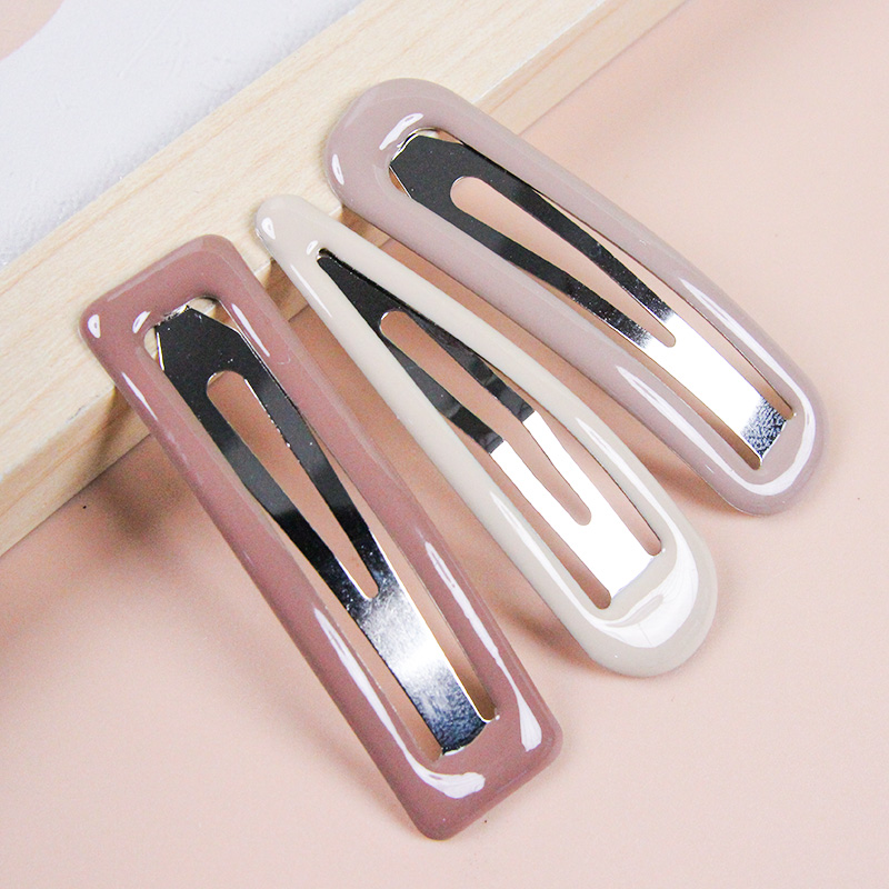 Boxed Three Milk Tea Color Dripping Glaze BB Clips - Image 2