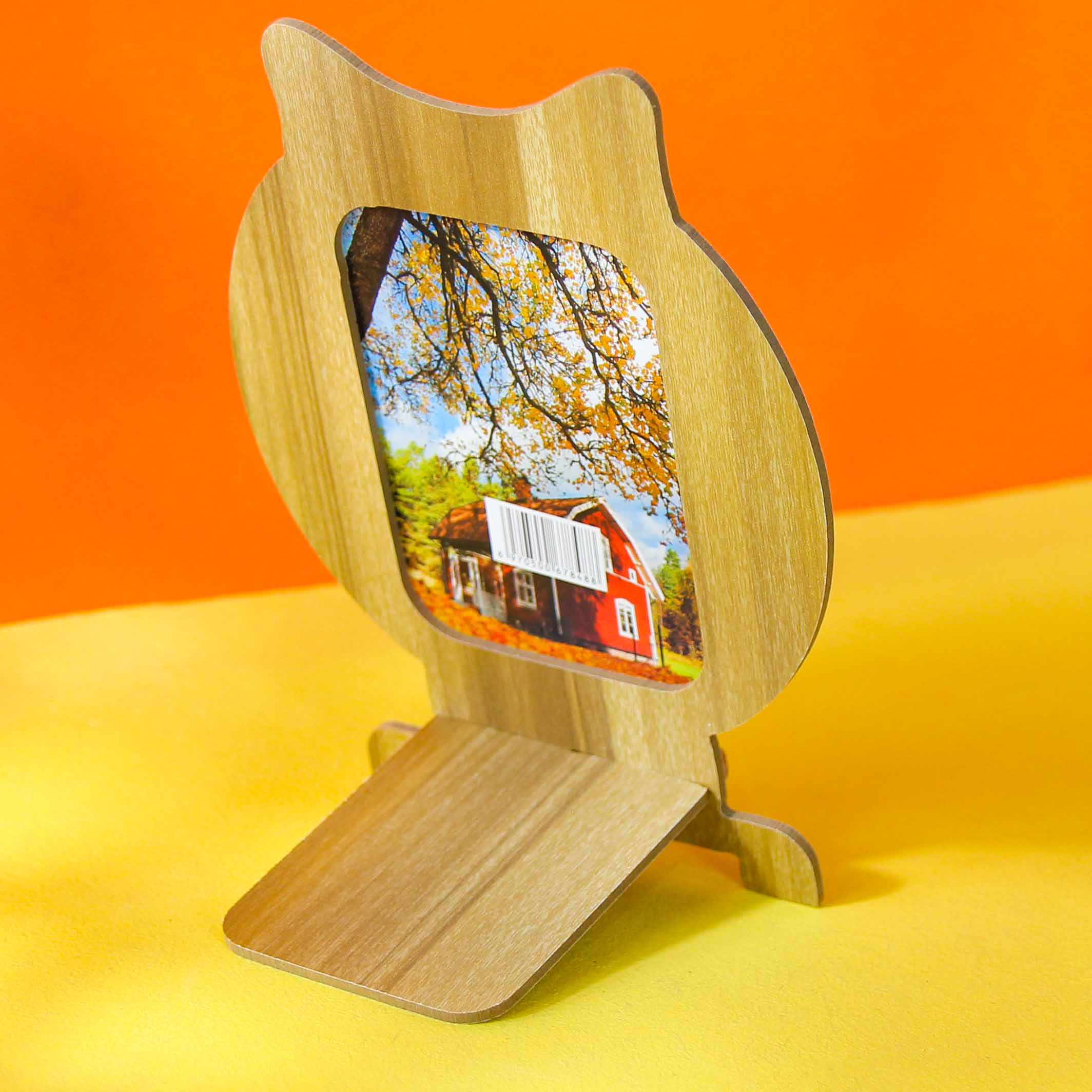 Fortune Cat Wooden Puzzle Mirror