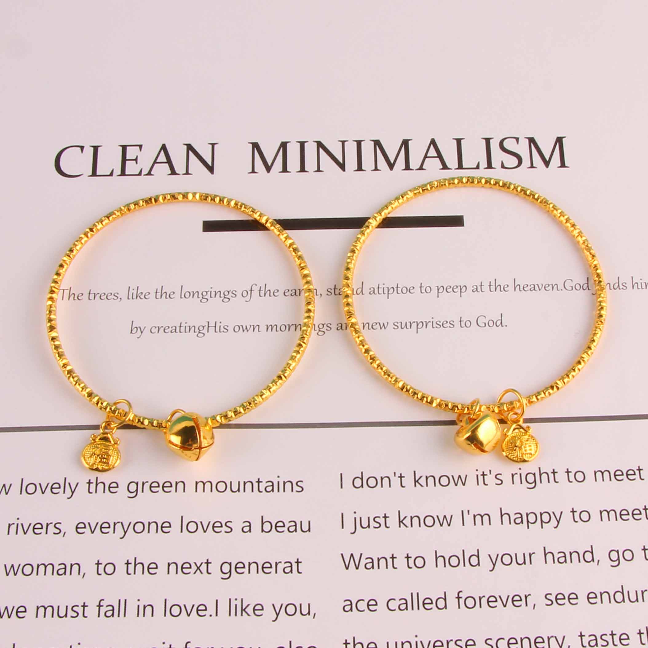 Baby-filled double accessory gold bracelet - Image 2