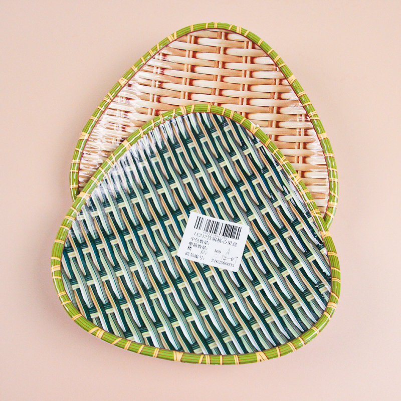Lc212 Bamboo Woven Heart-Shaped Fruit Dish - Image 3