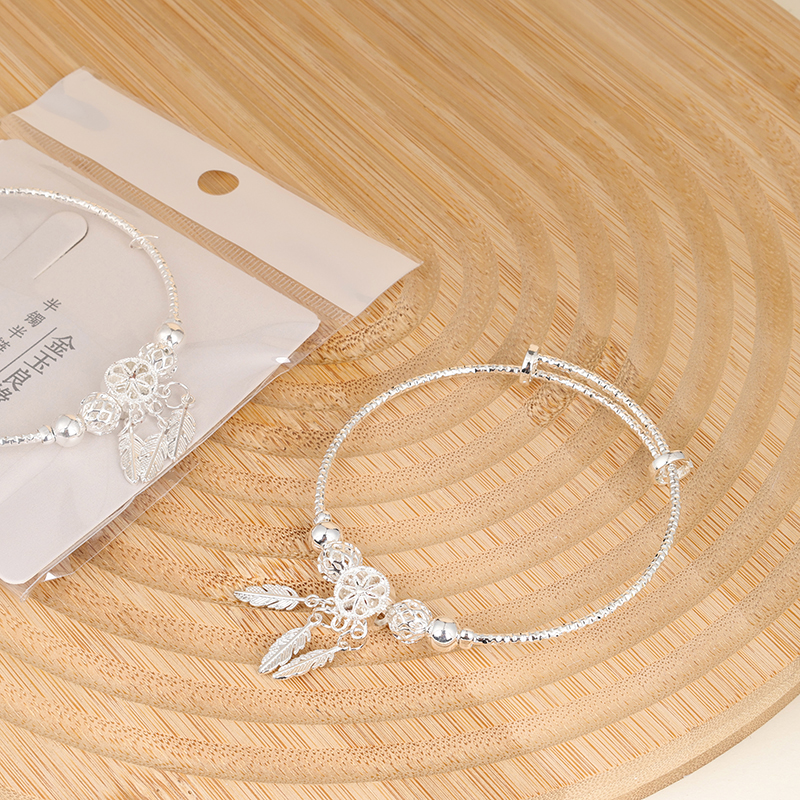 Cyber Red silver Dream Catcher Push-Pull Bracelet