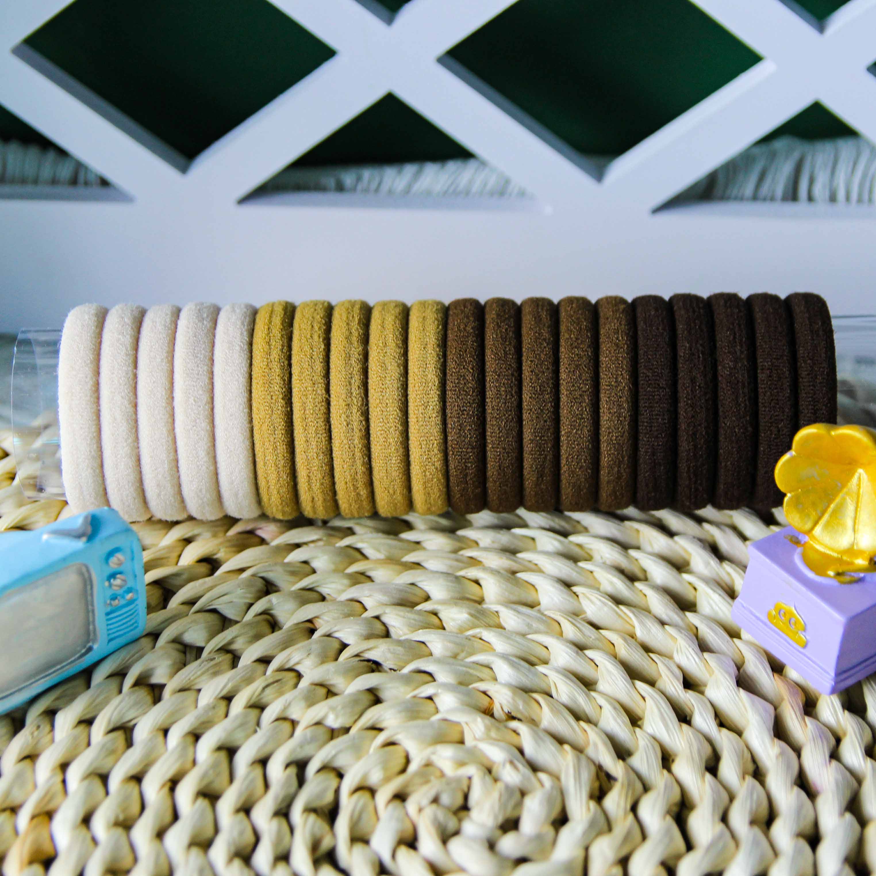 Twenty Milk Tea Color Cotton Hair Ties