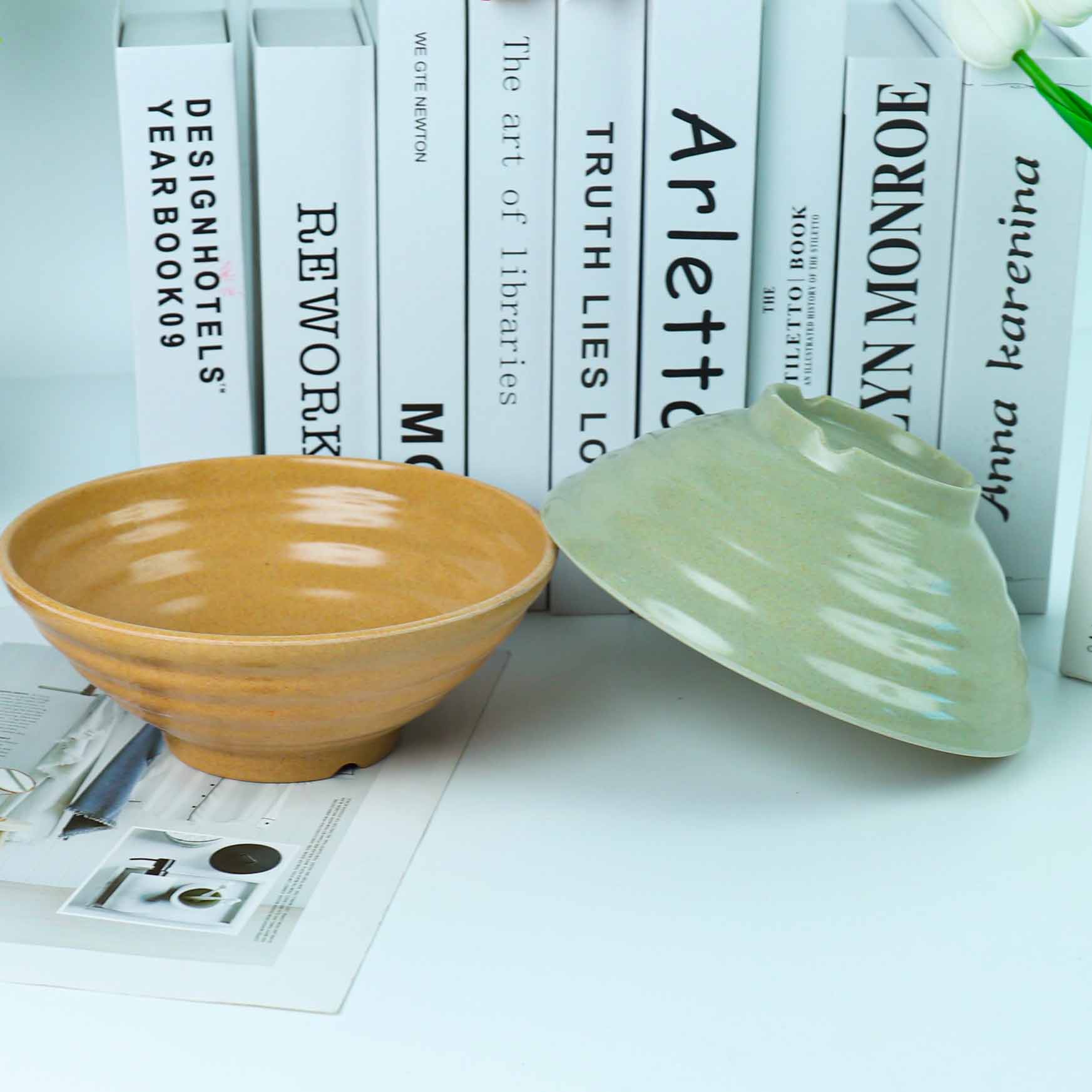 750 Faux Porcelain Spiral Bowl