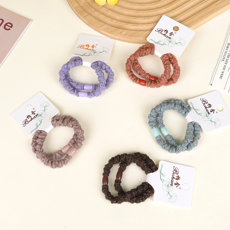 Two deep color knitted small intestine circle