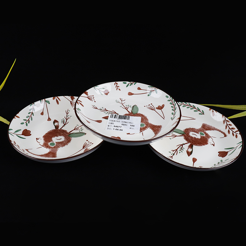 Printed 6.25-Inch Fruit Plate (Random Pattern Qualified Product)