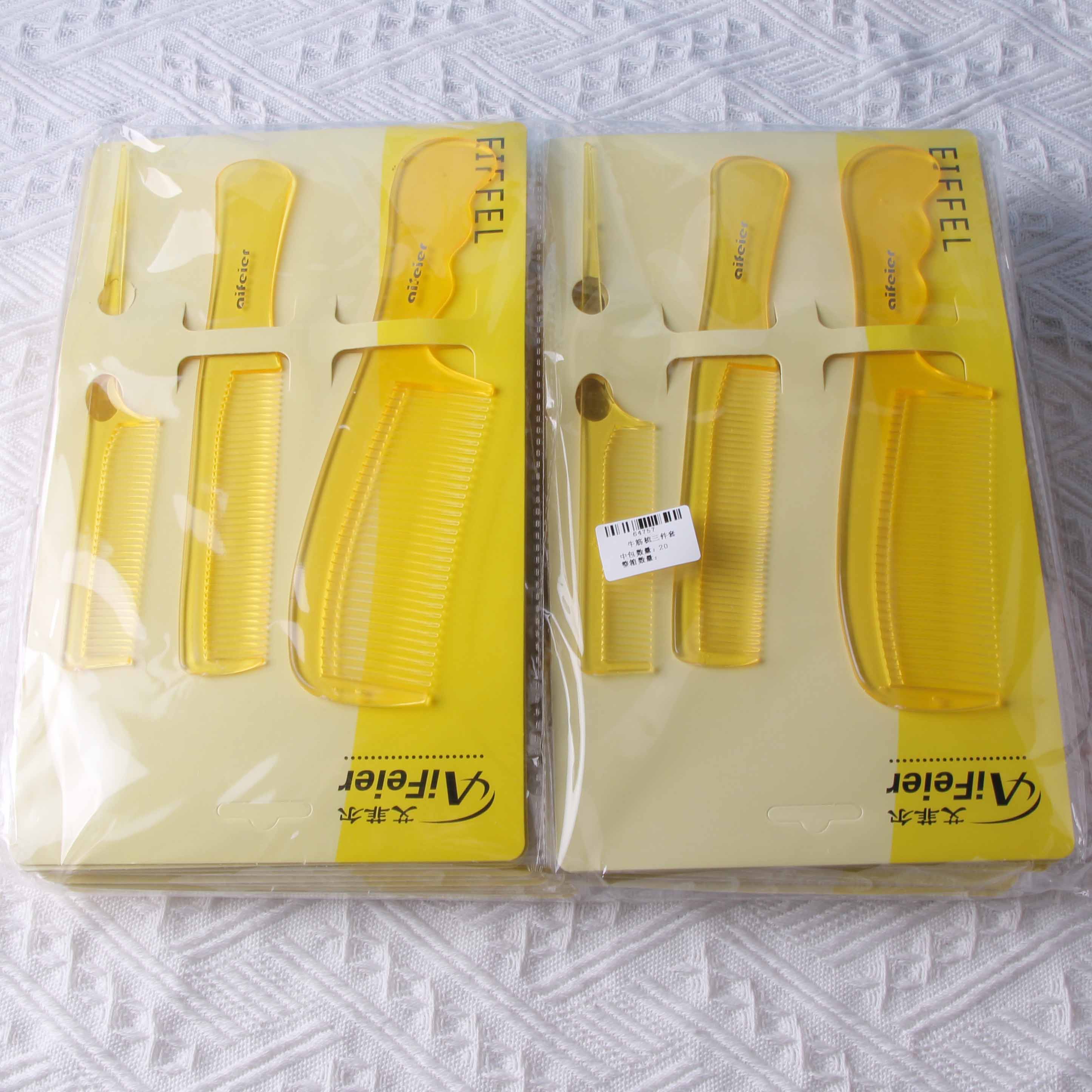 Cow Horn Comb Three-Piece Set - Ảnh 3