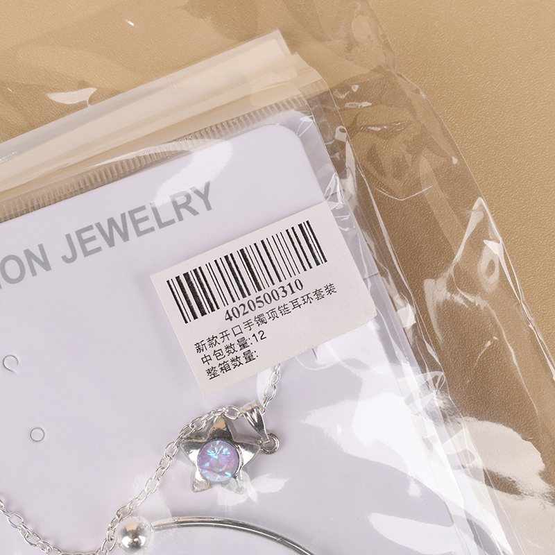 New opening bracelet necklace earrings suit - Image 3