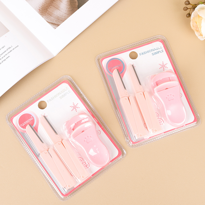 K-358 suction card eyelash clip eyebrow knife three-piece set