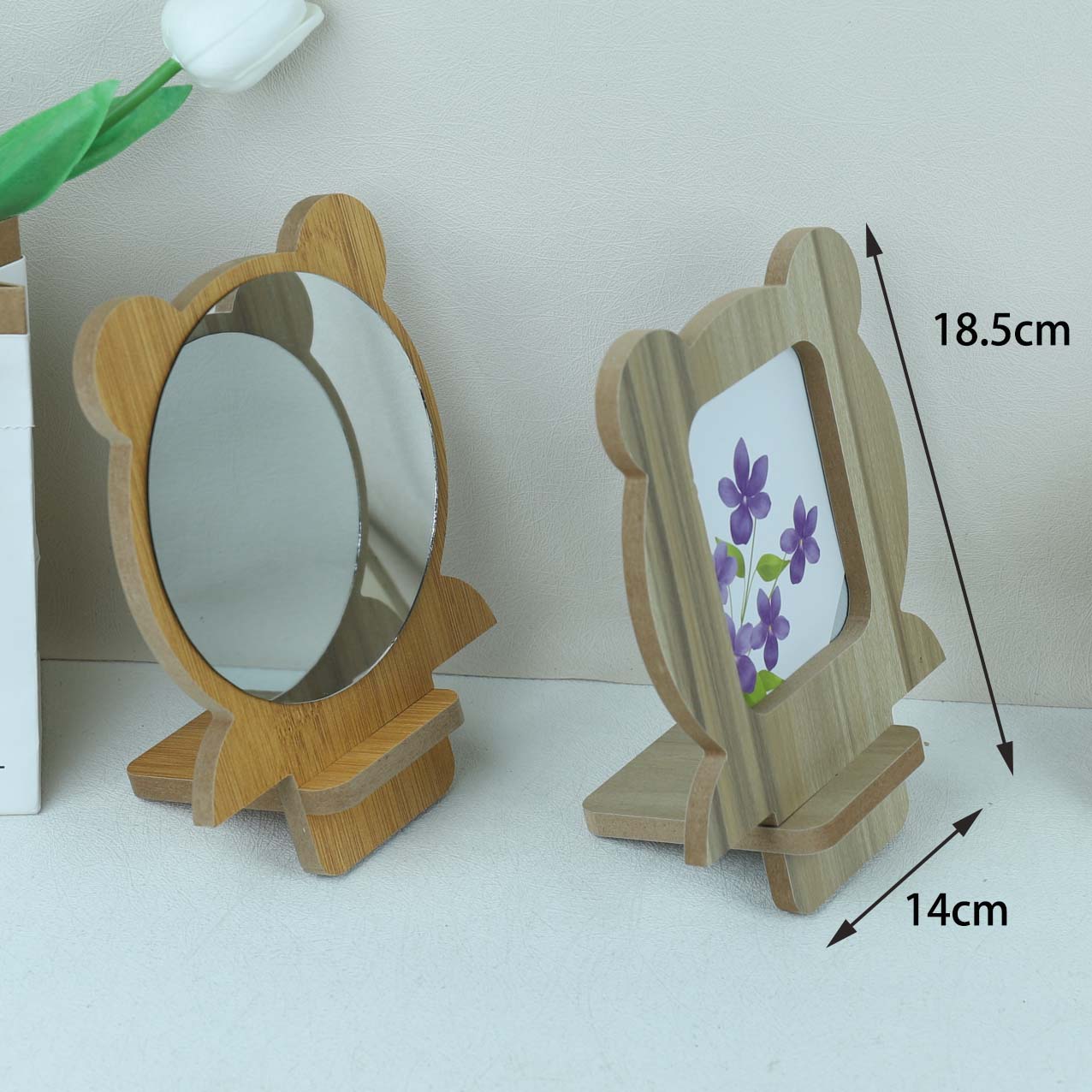 Wooden Assembled Little Bear Mirror (1)