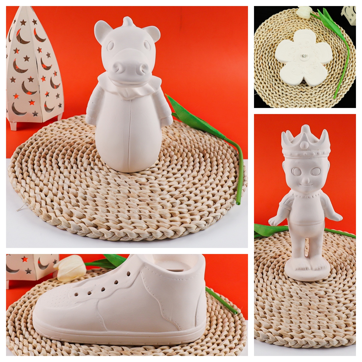 Handle extra large plaster painting (80 without watercolor/random)