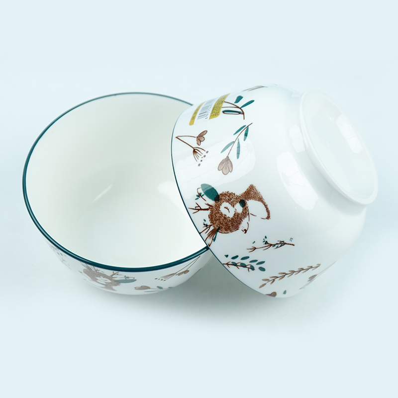 Printed 5-Inch Salad Bowl (Deer)