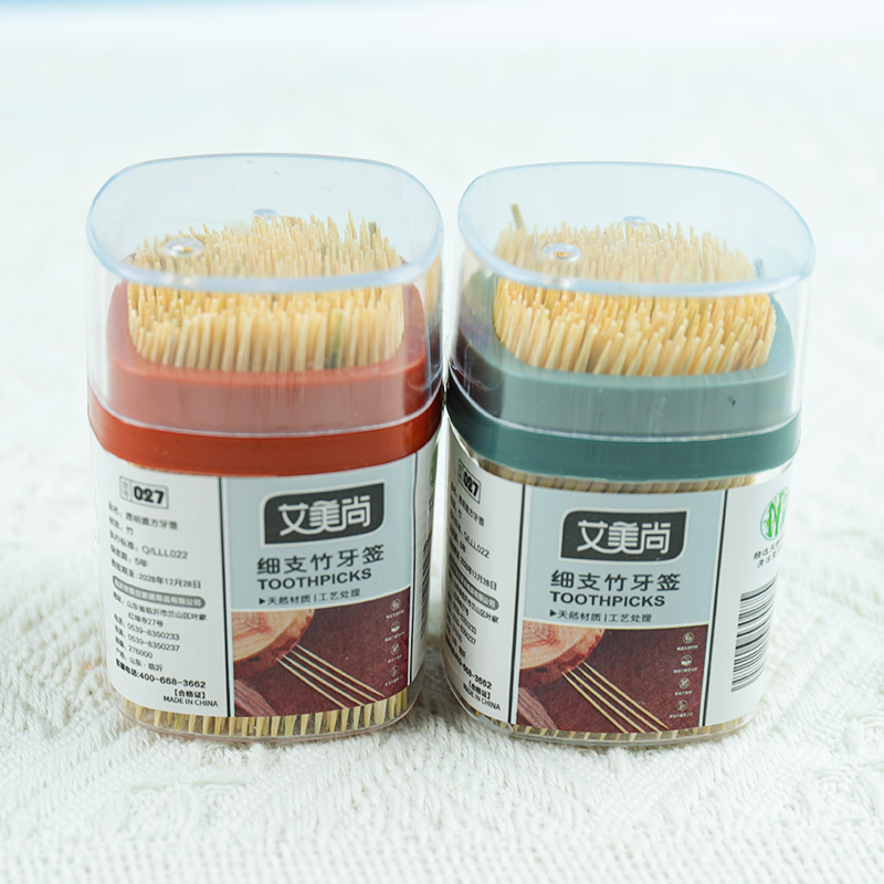 Ams-027 Transparent Lid Square Box Toothpick