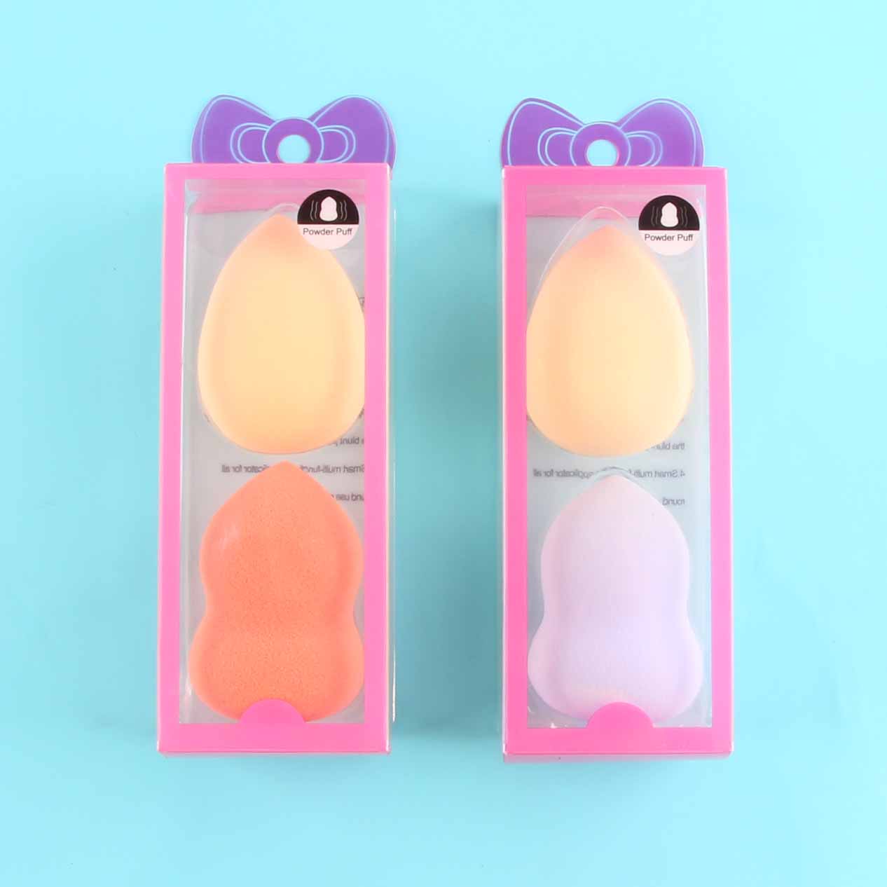 Boxed Two-Color Powder Puff