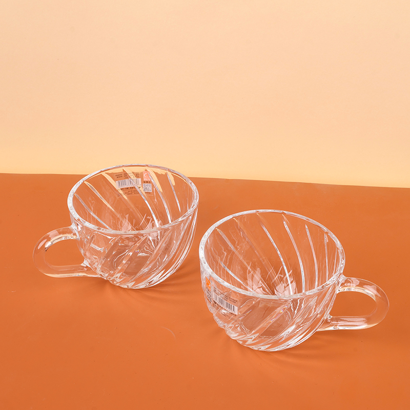 Deli TCF9003 glass handle cup (random style)