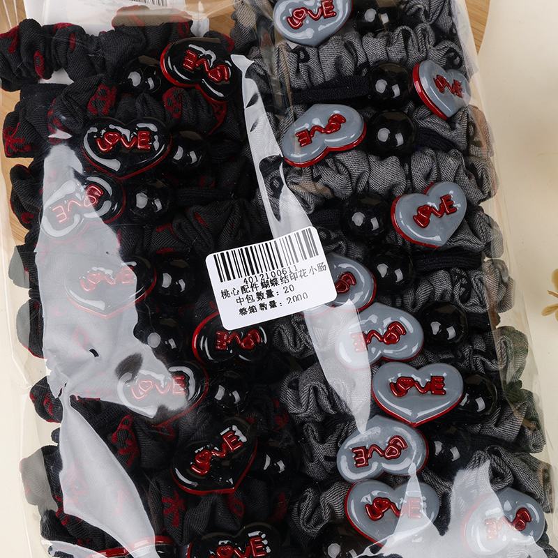 Heart Accessories Bow Printed Intestinal Circle - Image 4