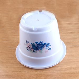 C-16 White Flower Pot