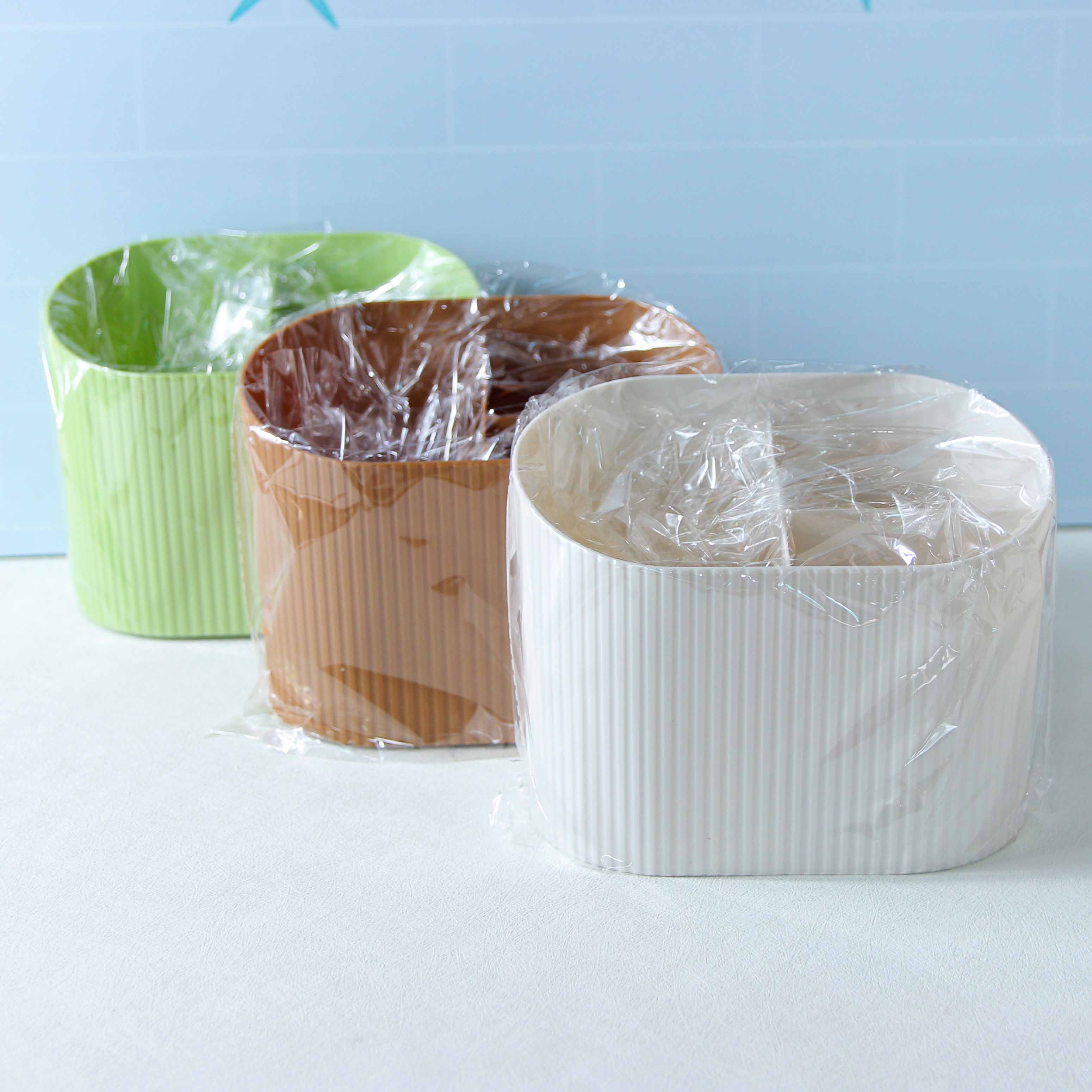 Ht769 Striped Three-Compartment Chopstick Holder - Ảnh 3