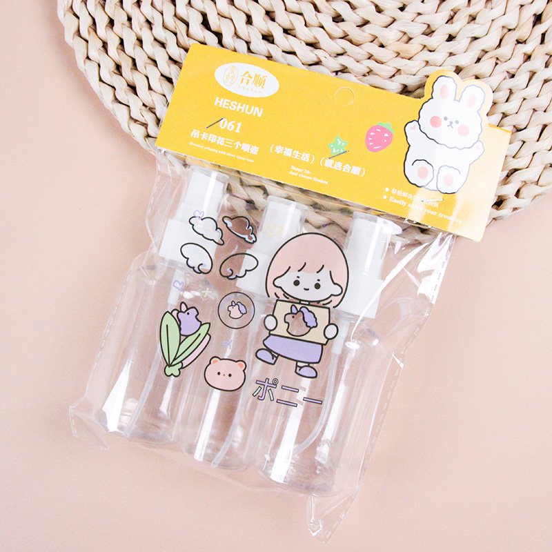 Heshun three cartoon stickers flower spray (75ml)