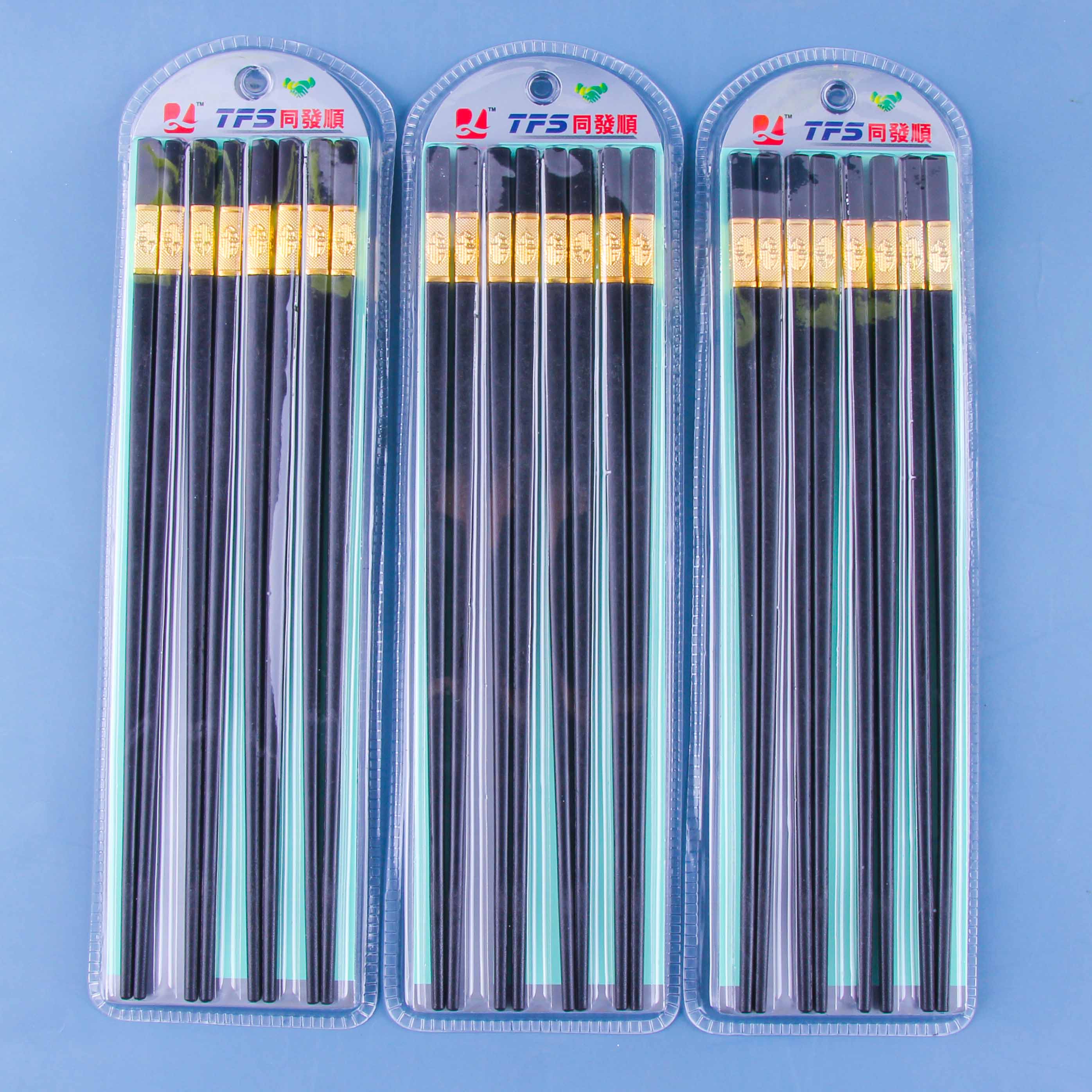 Tfs Blister-Packed 4 Pairs Alloy Chopsticks (D12)