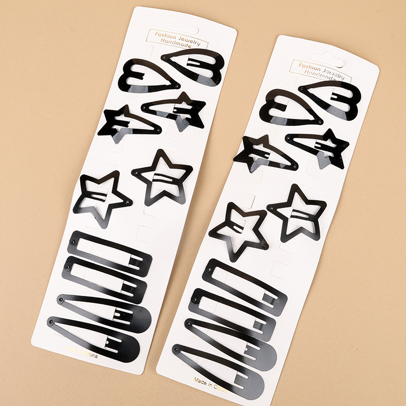 Bags of five pairs of black style BB clip