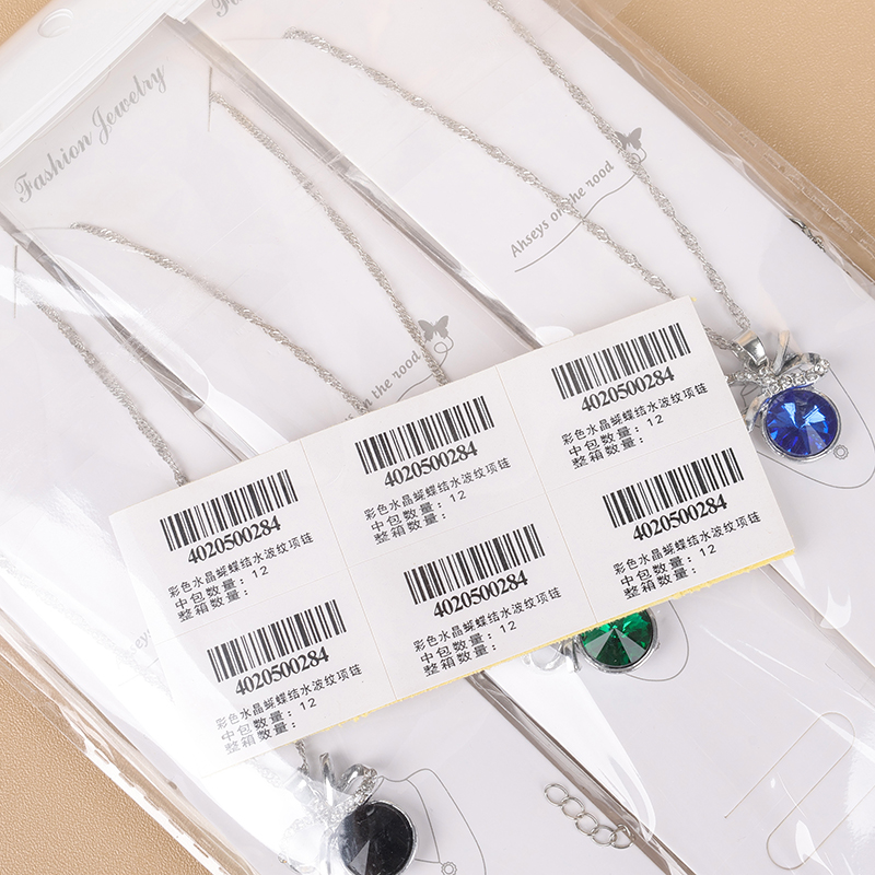 Color Crystal Bow Water Ripple Necklace - Image 3