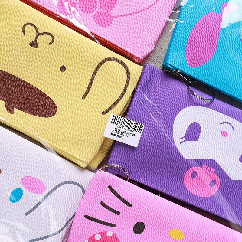 Canvas Cartoon Flat Pencil Case