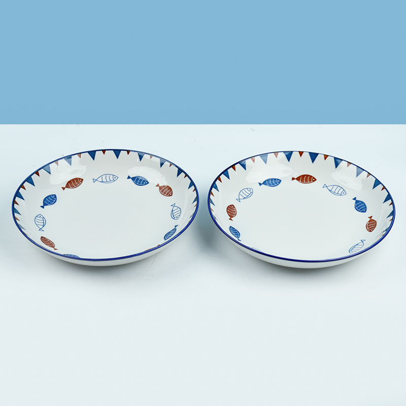 Printed 8.3-Inch Fruit Plate (Cartoon Fish) - Image 3