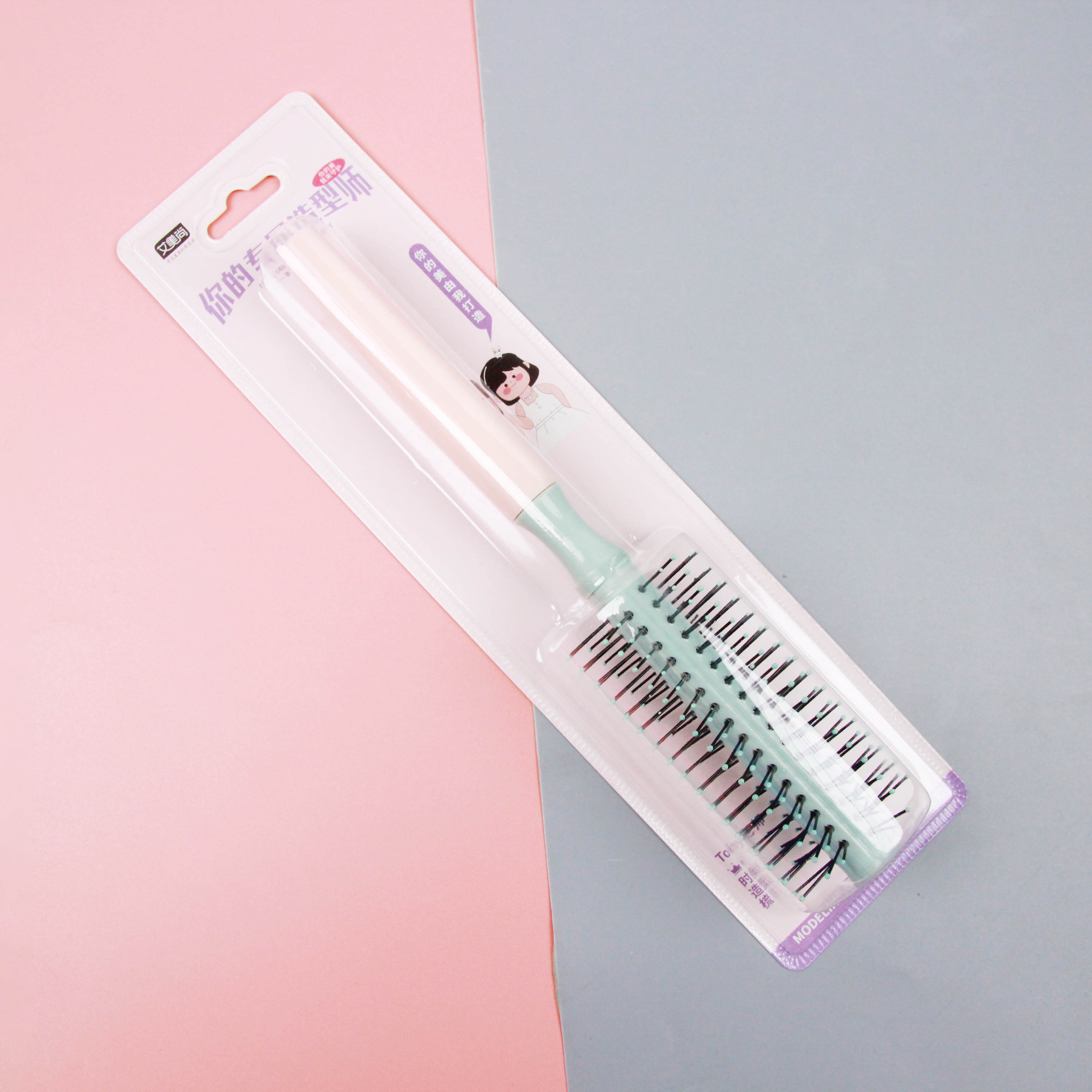 08 Two-color curling comb