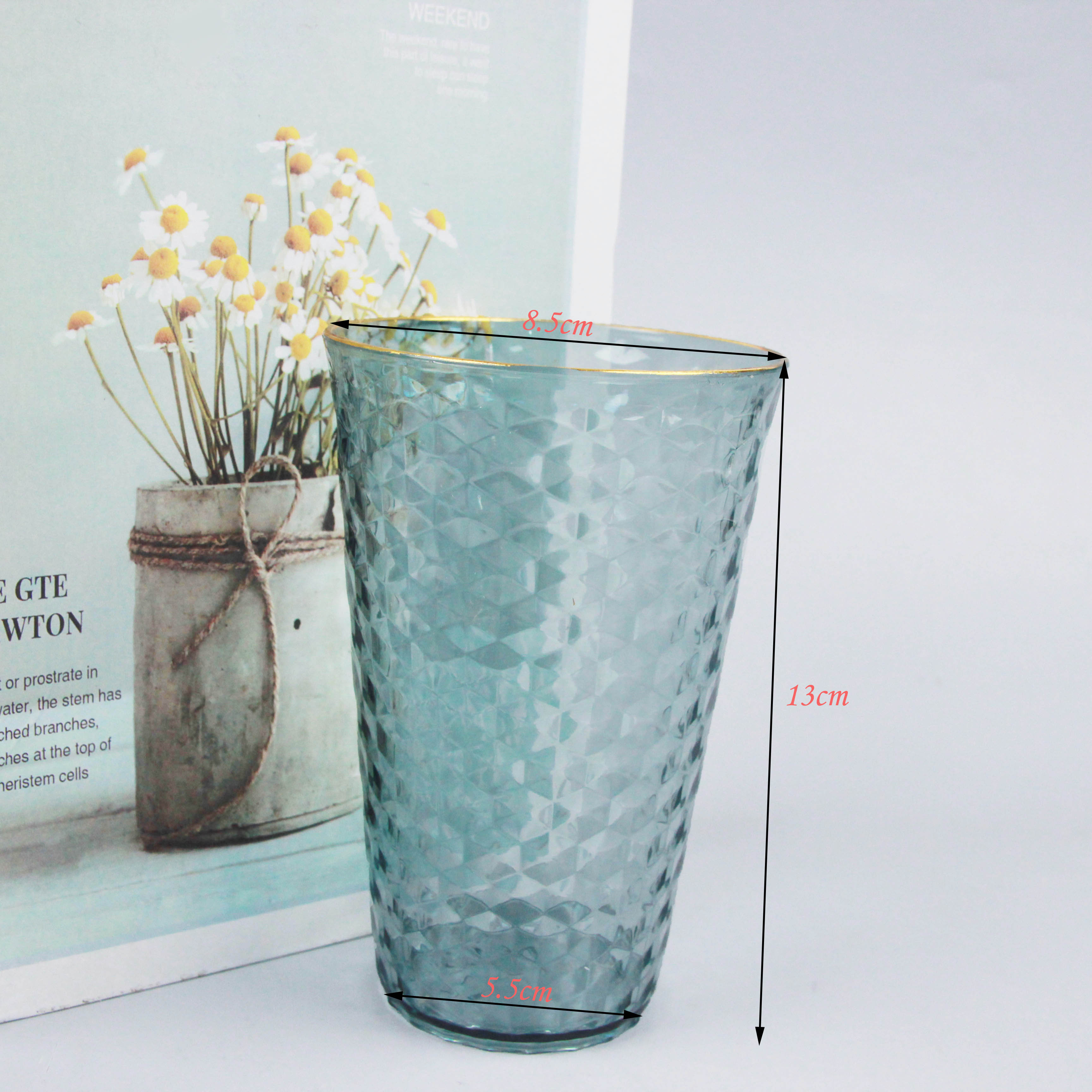 043 gold rim transparent cup - Image 2