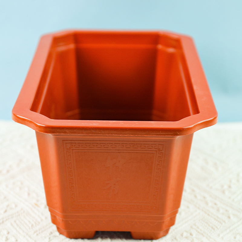 8018 Rectangular Red Flowerpot (341913.5) - Image 4