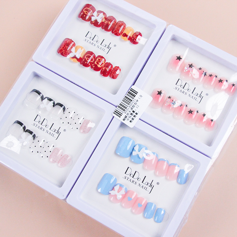 Bow Cartoon Fake Nails (Square) - Image 3