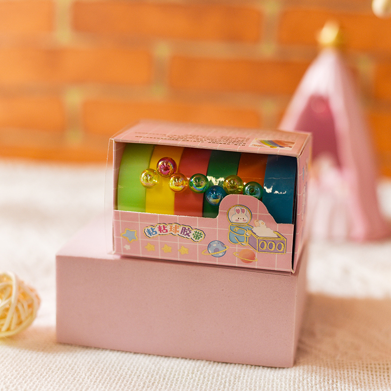 Six-Color Rainbow Series Ballpoint Tape (1151)