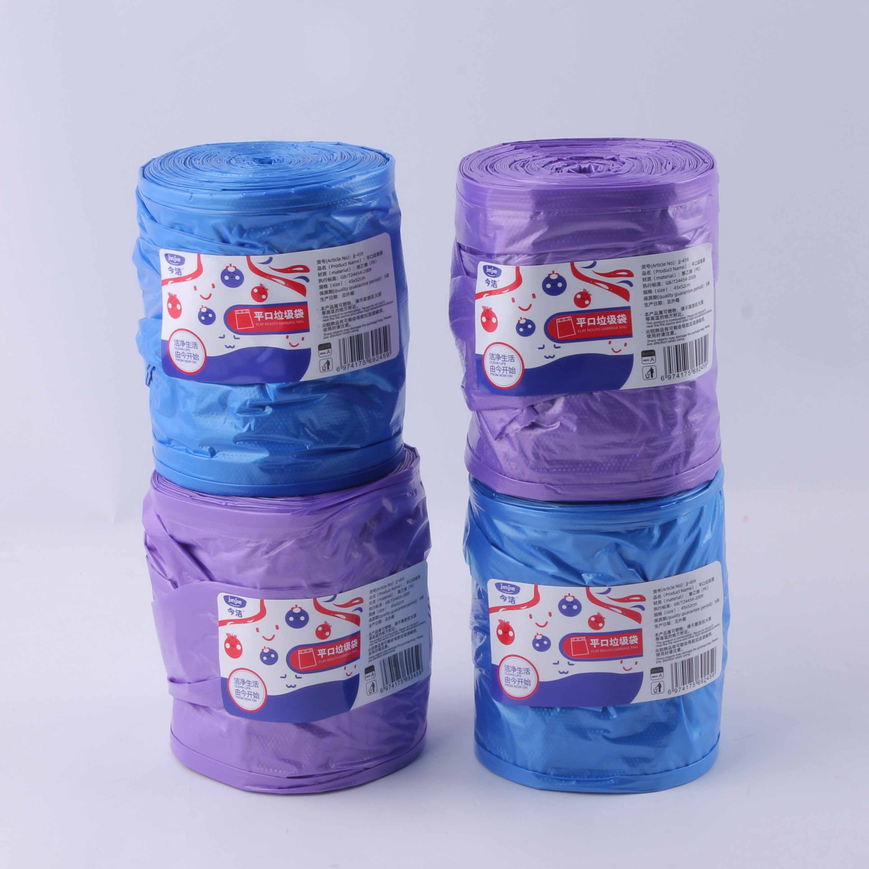 JJ-459 Extra Thick Flat Mouth Trash Bag (Color)