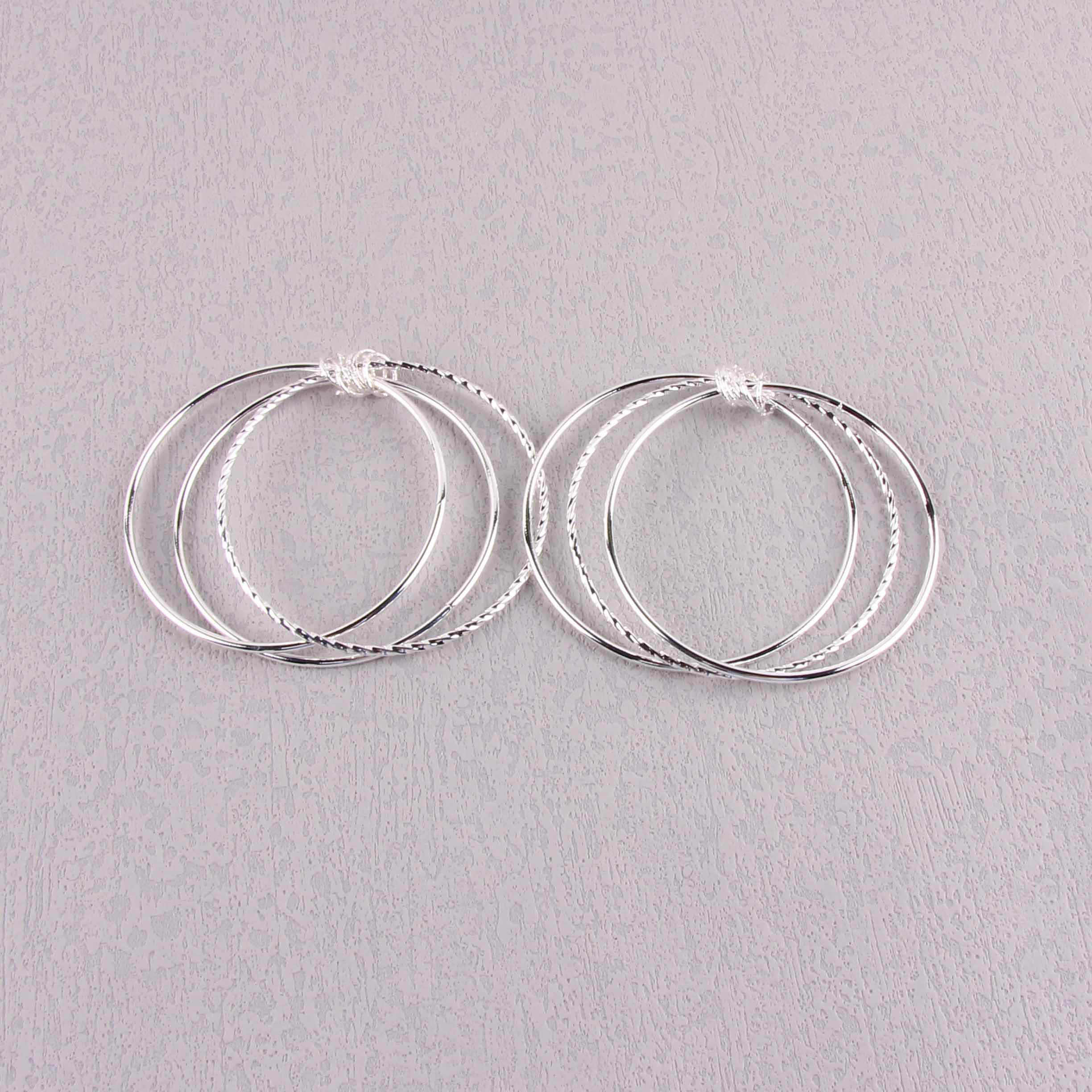 Three-Circle Silver Bracelet - Image 3