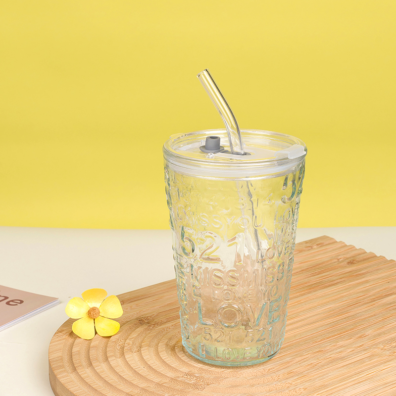 521 ratio glass (straw, with lid, 480ml) - Image 2
