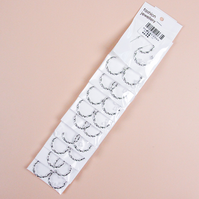 Simple Spiral Twist Earring (Silver) - Ảnh 4